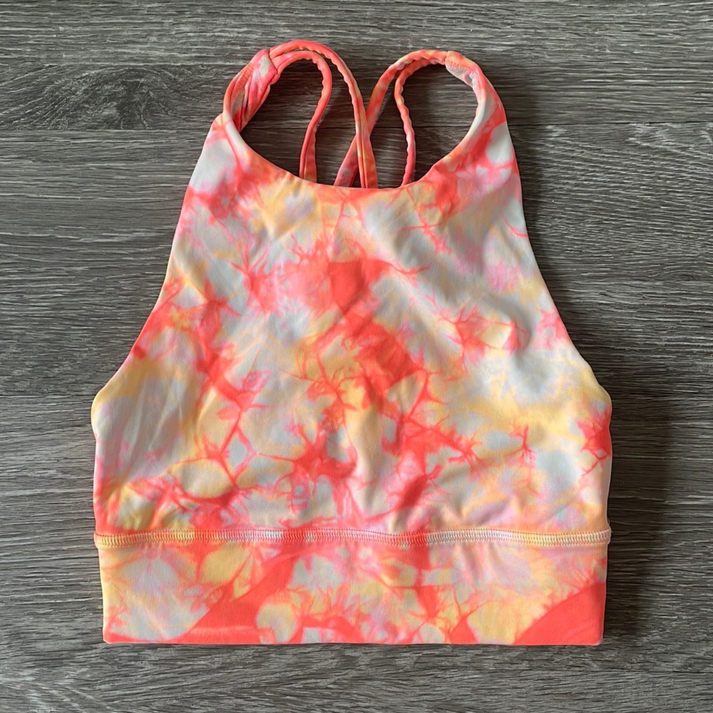 LULULEMON ENERGY HIGH NECK LONGLINE BRA MEDIUM SUPPORT / SIZE 2